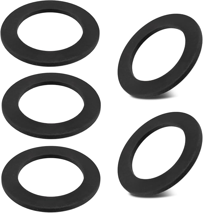 1-3/4-Inch by 2-3/8-Inch Rubber Gasket for Tub Drain Shoe Tub Overflow Silicone Drain Stopper Gasket, Used to Prevent Leakage & Impact Silicone Bathtub Drains Seal, 5Pcs
