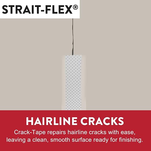 Drywall Tape – Crack-Tape Drywall Repair Strip – Fixed Persistent Cracks in Corners and Flat Surfaces – Resists Blisters, Tears and Wrinkles – 2" x 100ft Roll