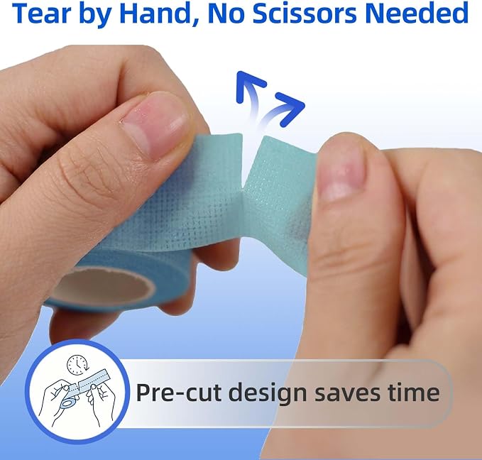Niceful Silicone Medical Tape, Hypoallergenic, Easy Tear, 1" x5.5Yd 6 Rolls | Soft Silicone, Waterproof, Easy Tear, No Skin Irritation, Great for Frequent Dressing Changes, 1"X5.5Yd, Value 6-Roll Pack