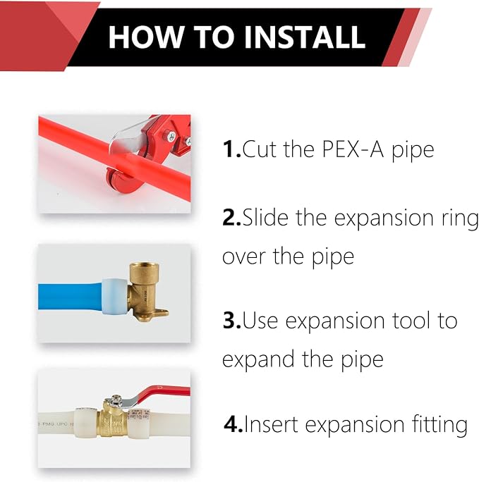 50 piece EFIELD 1/2 Inch F1960 Expansion Rings/Sleeves | for Pex A Piping System-EXP-RING005(50)