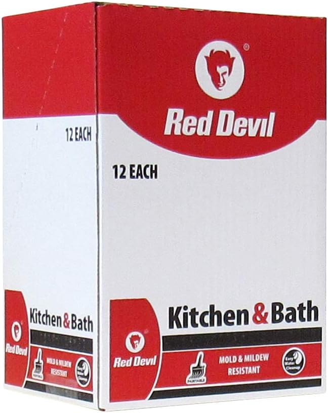 Red Devil 088712 Kitchen & Bath Low Odor Silicone Sealant, Clear 10.1-Oz. Cartridge, Pack of 12