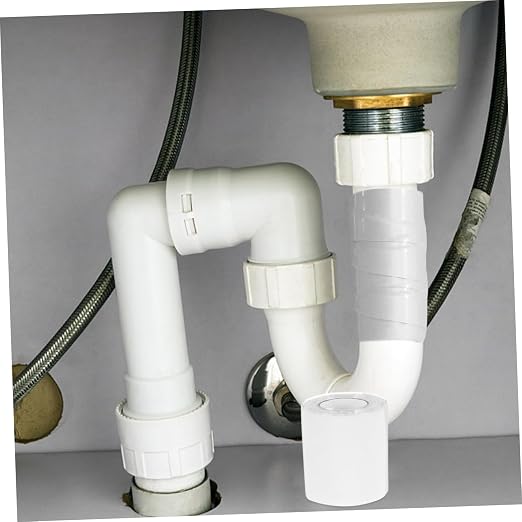 Luxshiny Water Leak Tape Wide Plumber Tape Heavy Duty Adhesive Seal for Hose Repair White Thick
