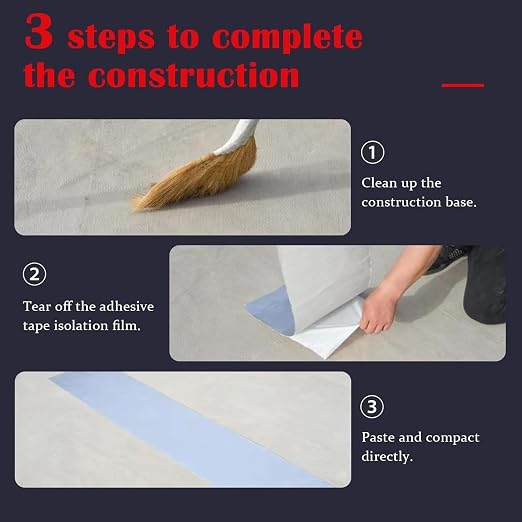 Butyl Tape Waterproof Butyl Sealant Tape Aluminum Foil Duct Tape Heavy Duty RV Roof Repair Sealant TapeCamper Weatherproof Boat Pipe Sealing Leak Deck Joist Tape UV-Resistant