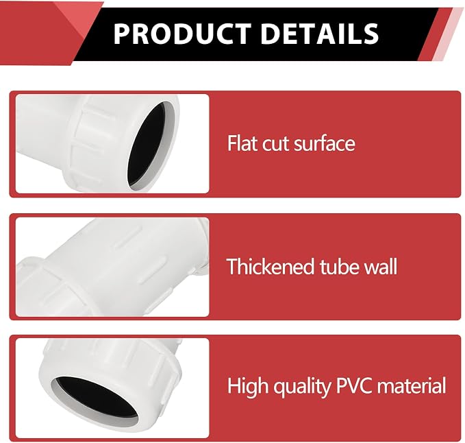 30piece EFIELD 3/4-Inch PVC Compression Coupling, Schedule 40 | Quick Connecting Piping and Repairs of PVC Pipe-PVC038(30)