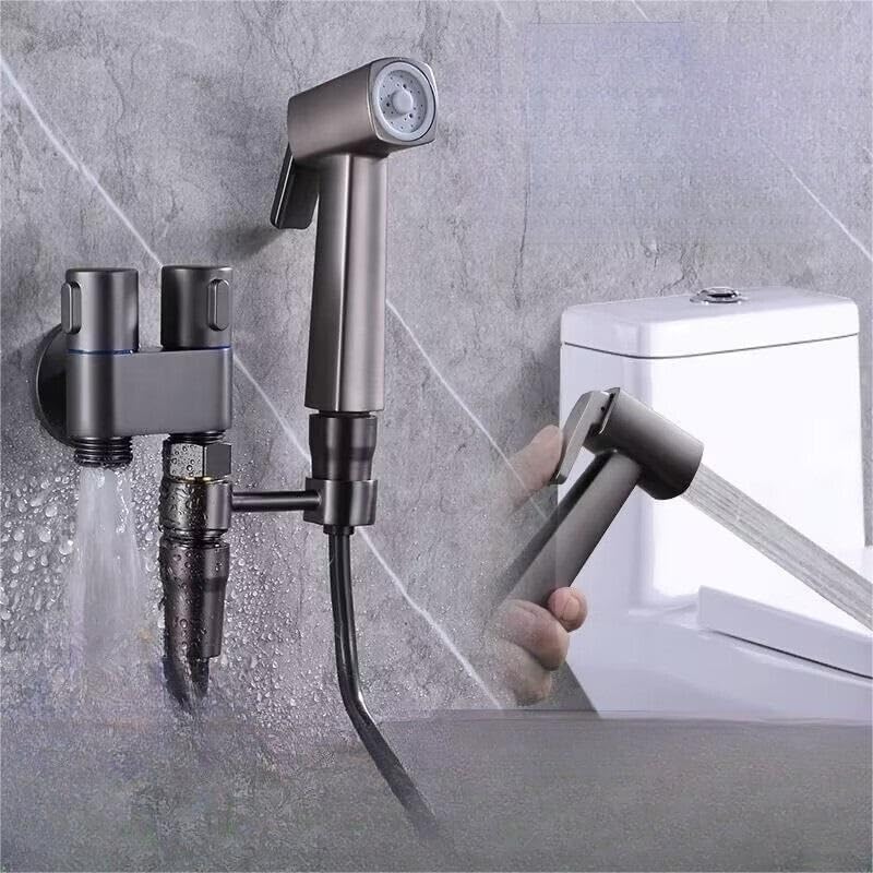 Universal Plumbing Adapter Kit Multi Purpose Bidet Shower Faucet Connector Set With Leakproof Seals Quick Connect Fittings For Toilet Installation And Emergency Repairs(Black suit model)