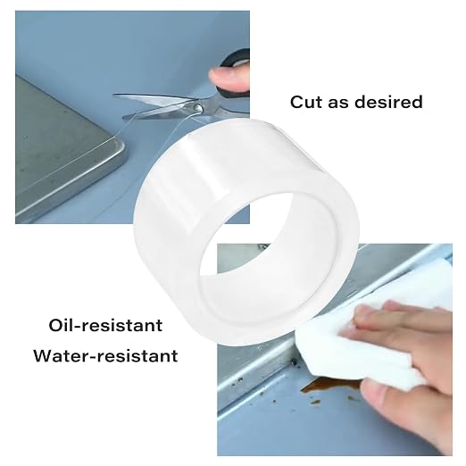 Clear Caulk Strip, 2 Inch x 33 Feet Self Adhesive Caulk Tape Caulking Sealing Tape for Kitchen Countertop Sink Bathtub Bathroom Shower Toilet and Floor Wall Edge Protector