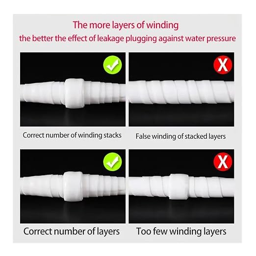 Self-Adhesive Waterproof Tape with High Pressure Resistance and Leak-Stopping(White-length-1M)
