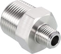 3/4" Male NPT to 1/4" Male NPT SUS304 Hex Nipple | Solid Male Pipe Adapter Hose Connectors for Pipe Repair, Bathroom Remodel, Tool Extensions, Compression, Irrigation