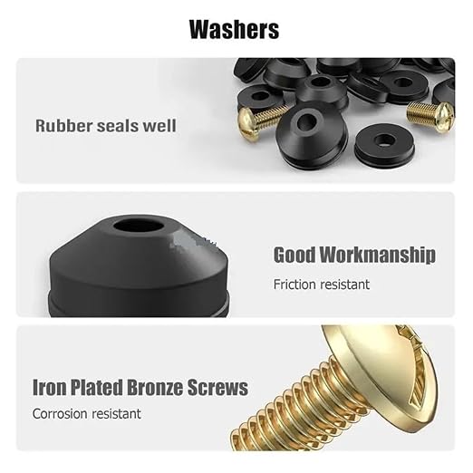 Faucet Washer Kit 116Pcs Leak Fixing Rubber Washers Faucet Washer Assortment Kits Flat Beveled Plumbing Seal