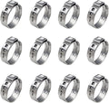 40 Pack 25.4mm-28.6mm Single Ear Hose Clamps Stainless Steel PEX Cinch Clamps Crimp Hose Clamp Stepless Cinch Crimp Rings Pinch Fitting Tools
