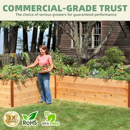 Garden Box Sealer 32OZ/946ML, Non-Toxic & Plant-Safe Waterproofing Wood Sealer for Raised Garden Beds, Planters & Pet Shelters, Long-Lasting Protection Against Water, Sun & Weather Damage