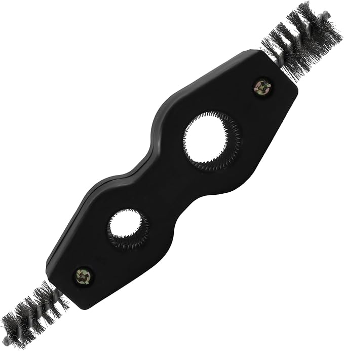 Hordion 4-in-1 Copper Pipe Cleaner, 1/2" & 3/4" Deburring Brush (Black) | Inner & Outer Thread Cleaner Tool, Copper Cleaning Brush for Brazing Plumbing Soldering