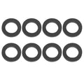 PATIKIL M10 Silicone Flat Washer, 8 Pcs 10mm ID 15mm OD Plain Washer Grommets O-Ring Sealing Gasket Spacer for Faucet Pipe Water Hose Shower Door Handles, Black