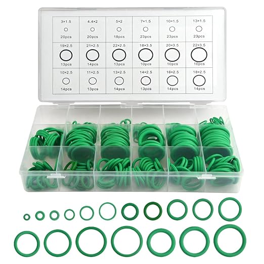 XINGYHENG 279Pcs 18 Sizes Rubber O-Ring Gasket Sealing Ring Repair Box Washer Seal Assortment Set for Plumbing Automotive General Repair