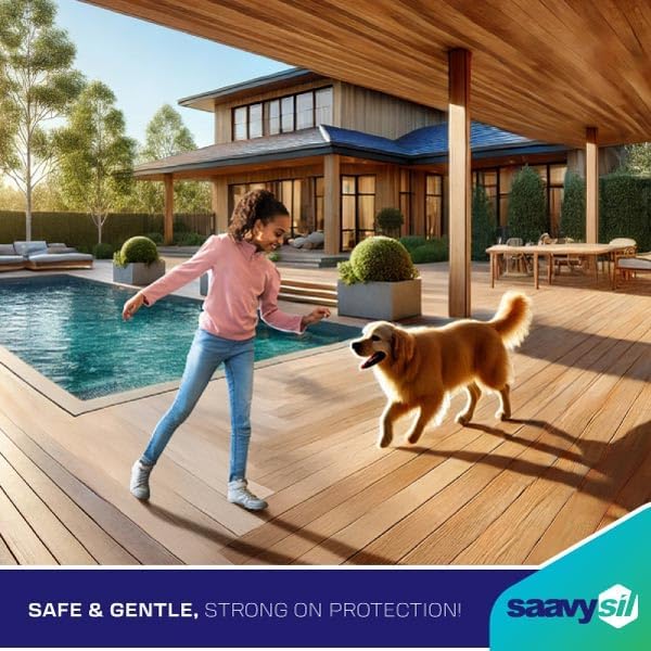 Wood Sealer, Sprayer Included - Ready to use 1 Gallon - Non-Toxic, Plant-Based, Food Safe Waterproofing for Raised Garden Beds, Planter Boxes, Deck, Fence & Furniture - Clear Finish