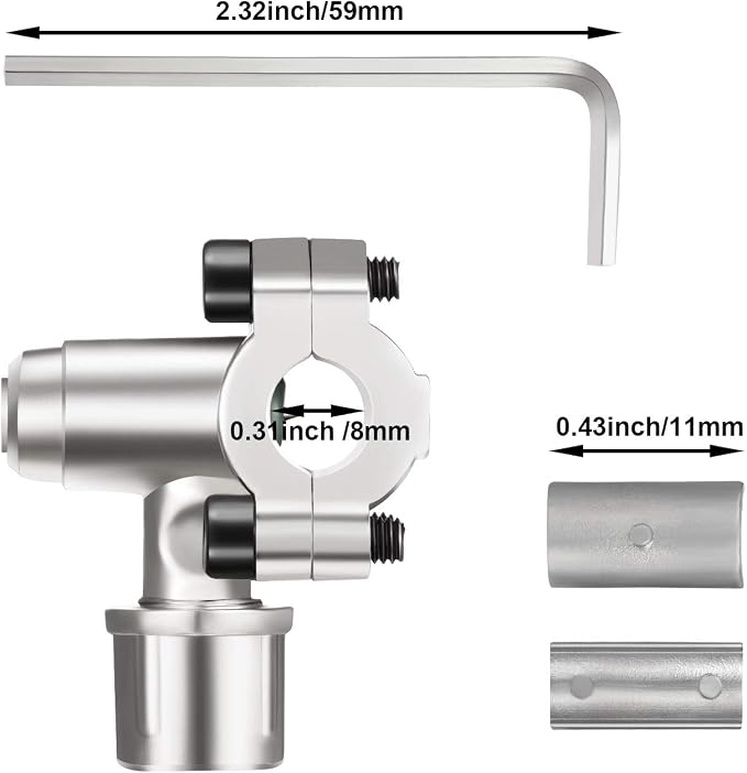 Mudder 2 Pack BPV31 Piercing Tap Valve Kits Compatible with 1/4, 5/16, 3/8 Inch Outer Diameter Pipes and R134A Air Conditioning Refrigerant Charging Hose with Gauge, Connect to R12/ R22 Port Only