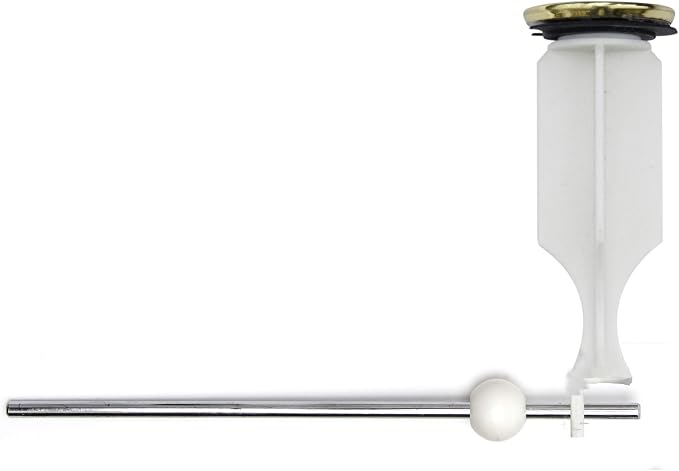 PF WaterWorks Pop-Up Drain Repair Kit with Adjustable Threaded Center Pivot Ball Rod, 3 Nuts & Gaskets + 2 Hole Universal Pop-Up Stopper