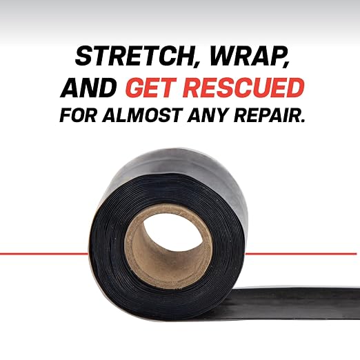 Bond It Rescue Tape, Self-Fusing Silicone Tape, Emergency Plumbing Pipe & Radiator Hose Repair, Electrical Insulation, Waterproof, 950PSI, 1" Width x 36' Length x 0.02" Thick, Clear