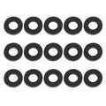PATIKIL M3 Silicone Flat Washer, 15 Pcs 3mm ID 6mm OD Plain Washer Grommets O-Ring Sealing Gasket Spacer for Faucet Pipe Water Hose Shower Door Handles, Black