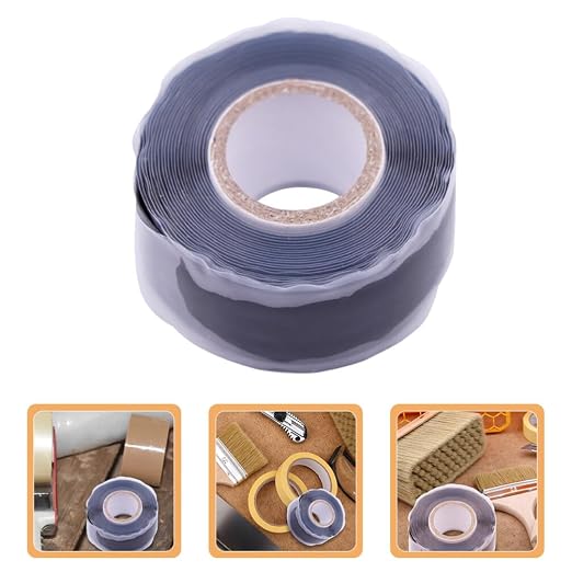SOLUSTRE 1roll Self- Silicone Tape Adhesive Seal for Electrical Wire Wrapping Automotive Household Use