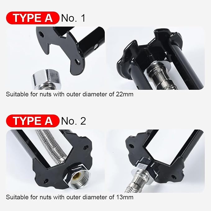 2 Pcs Multifunctional Sink Wrench Tool, 2026 New Under Sink Wrench Faucet Tool, Plumbing Tools for Tight Spaces Kitchen Bathroom Home, Portable Installation Tools for Homeowners (1 Set)