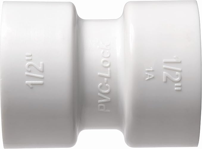 Orbit 33776 Coupling PVC-Lock, 1/2", White