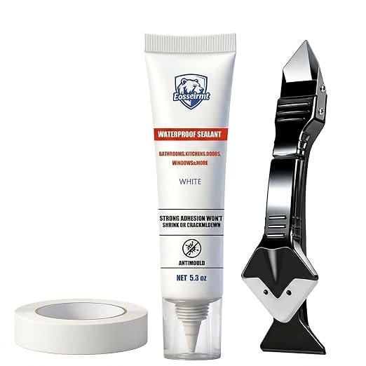 White Bathroom Caulk with Tool Kit (5.3 oz)