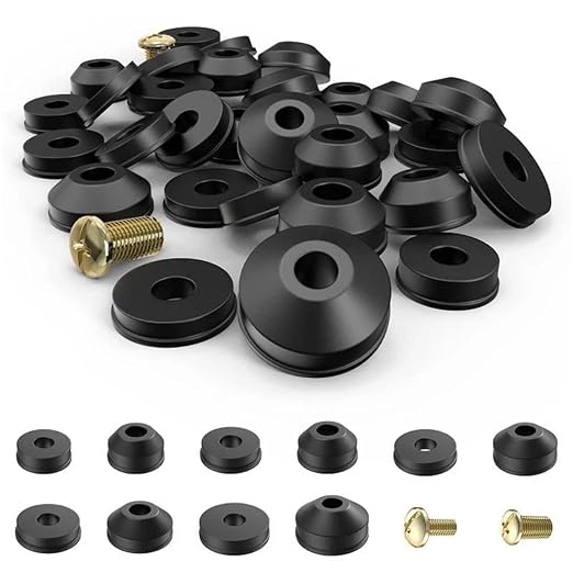 Faucet Washer Kit 116Pcs Leak Fixing Rubber Washers Faucet Washer Assortment Kits Flat Beveled Plumbing Seal