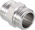 3/4" Male GHT to 3/4" Male GHT SUS304 Hex Nipple | Solid Male Pipe Adapter Hose Connectors for Pipe Repair, Bathroom Remodel, Tool Extensions, Compression, Irrigation