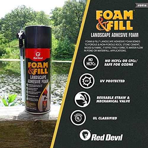 Red Devil 0916 Spray Foam & Fill Landscape Adhesive Foam, 12 oz. , Black