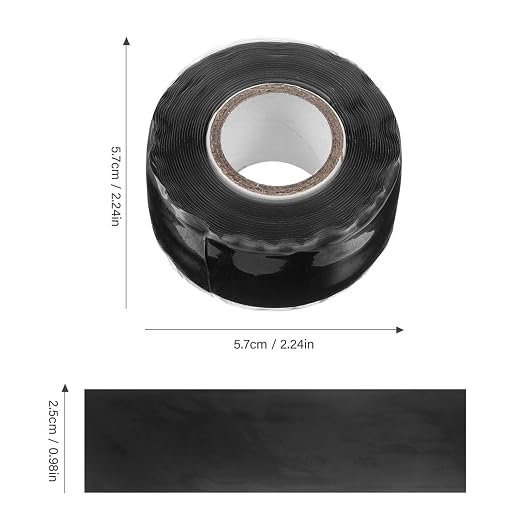 iplusmile 1roll Hose Seal Tape Self-Adhesive Repair Tape for Pipe Leak Fixing High-Temperature Resistant Wide for Plumbing and Electrical Insulation