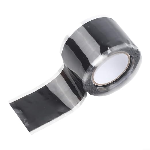 Waterproof Self-Fusing Silicone Tape for Pipe Repair and Hose Leak Seal, Electrical Wire Insulation for DIY Plumbing Projects,1.5m(black)