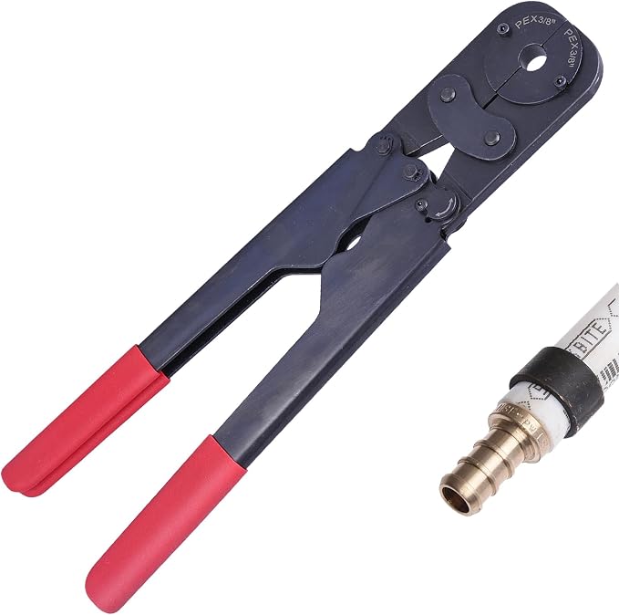 Yescom 5-in-1 PEX Crimping Tool PEX-a Repair Kit for 3/8" 1/2" 5/8" 3/4" 1" | Copper Rings Pipe Crimper
