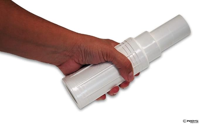NDS 118-07 Pro-Span PVC Expansion Repair Coupling, For Broken or Cracked In-Ground PVC Pipes, 3/4-Inch IPS Slip X Spigot, White