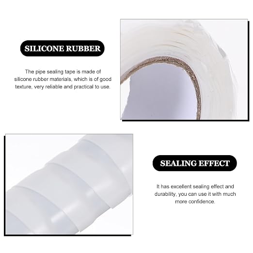 Waterproof Seal Tape for Pipe Leak Repair Silicone Rubber White