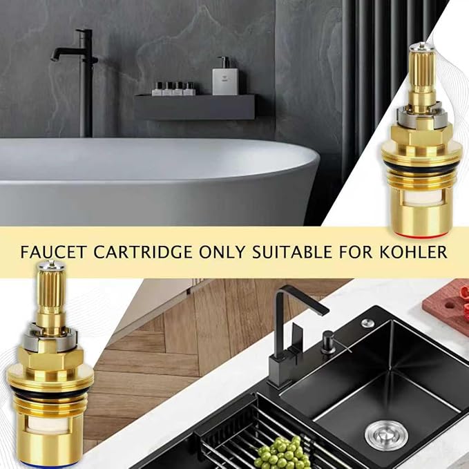 2 Pack Faucet Cartridge for Kohler K-GP77005-RP K-GP77006-RP
