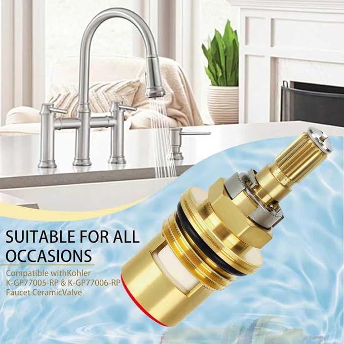 2 Pack Faucet Cartridge for Kohler K-GP77005-RP K-GP77006-RP