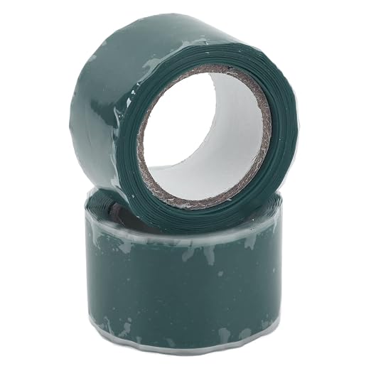 Pissente Self Fusing Silicone Tapes, 2 Rolls 1.5m / 4.9ft Insulation Adhesive Tape Water Hose Leak Tape Replacement for Plumbing Repairs Water Pipe Hose Repairing (Green)