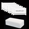 8 Pack Waterproof Duct Seal Sealing Putty for Drain & Wall Holes Qk Repair- | Zxfuture Mending Clay for AC Hole. Easy to Mold, Stays Soft. Ideal for Plumbing & HVAC (White)