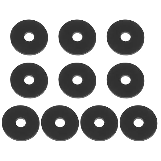 PATIKIL M6 Silicone Flat Washer, 10 Pcs 6mm ID 18mm OD Plain Washer Grommets O-Ring Sealing Gasket Spacer for Faucet Pipe Water Hose Shower Door Handles, Black