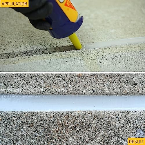 Sikaflex Self Leveling Polyurethane Sealant, Gray | Accelerated Curing | For Concrete Joints | Horizontal Application | 10.1 fl oz (4-Pack)