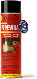 PipeWrap Pipe Insulation Spray Foam for Hard-to-Reach Areas, Fittings & Valves, Anti-Sweat Pipe Coating Spray, Stops Condensation Buildup & Prevents Dripping (Pack of 1)
