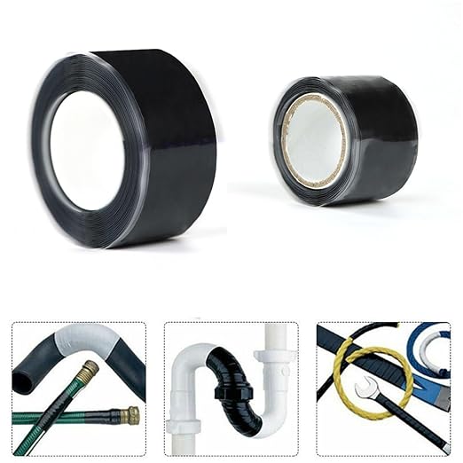 Self-Adhesive Waterproof Tape with High Pressure Resistance and Leak-Stopping(White-length-1M)
