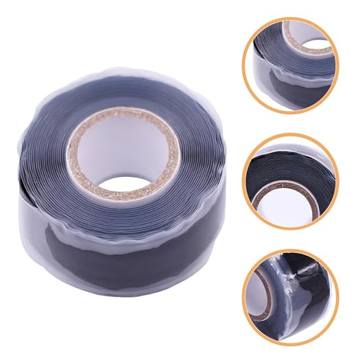SOLUSTRE 1roll Self- Silicone Tape Adhesive Seal for Electrical Wire Wrapping Automotive Household Use