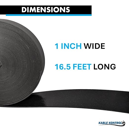 KABLE KONTROL Heat Shrink Tape - 1" Inch Wide - 16.5 Ft Rolls - 4:1 Adhesive Lined Shrinkable Tape for Electrical Cables, Wires, Pipes – Adhesive Activates Upon Heating Melts and Seals, RoHS - Black