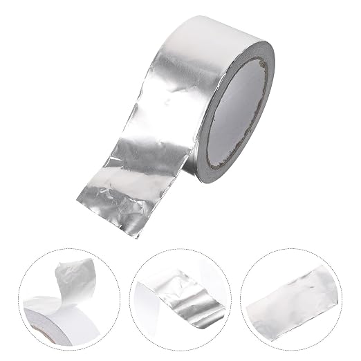 High Temperature Leak Stop Tape 20m Roll, Waterproof Plumbing Hose Repair Tape Thickened Aluminum Foil, Heat Resistant Sealing Strip for Pipes and Outdoor Water Leak Fixing