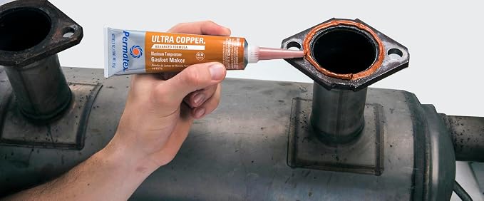 Permatex 81878-12PK Ultra Copper Maximum Temperature RTV Silicone Gasket Maker, 3 oz. (Pack of 12)