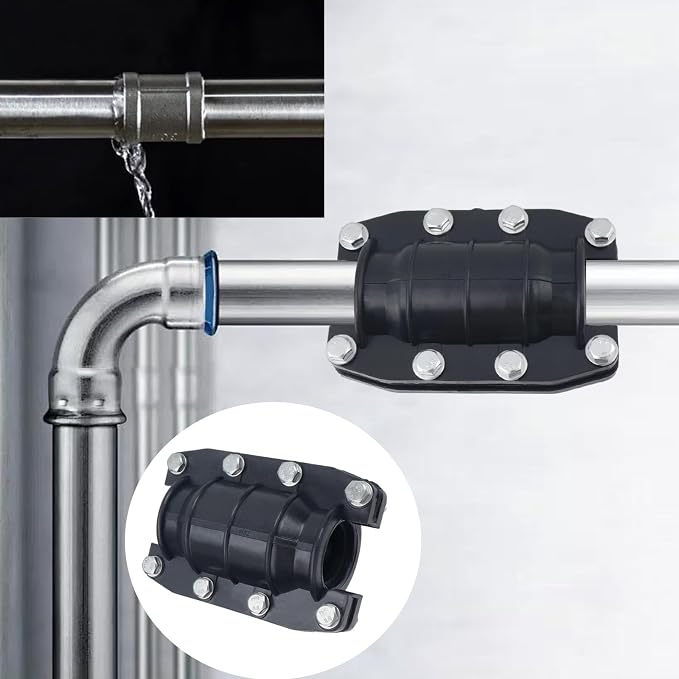 Coshar Water Pipe Repair Clamp 1-1/4 Inch Pipe Repair Kit for Pipes 32mm OD | Water Pipe Leak Repair Clamp, PE Pipes Leak Sealer for Pipes And Plumbing,Leak Stopper with Anti-Impact