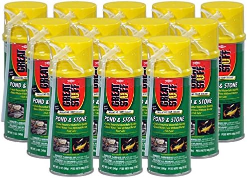 Great Stuff Pond & Stone Gap Filler | Insulating Foam Sealant, 12 oz. – Black (12 Pack)