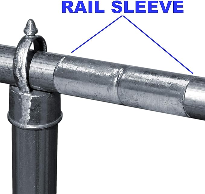 Chain Link Fence TOP Rail Sleeve: 1-5/8" X 6" ~ Chain Link Fence Hardware Pipe. Qty. 8